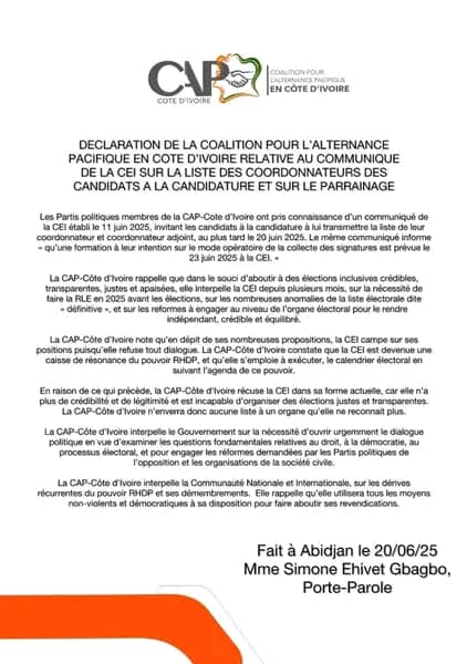 cote-divoire-presidentielle-2025-la-cap-ci-refuse-de-transmettre-la-liste-de-ses-coordonnateurs-a-la-cei